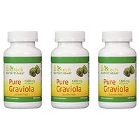 Biotech Nutritions - Graviola 100% Pure Graviola 1300mg Per Servings - 120 Capsules Per Bottle (Annona muricata) | 3-Pack