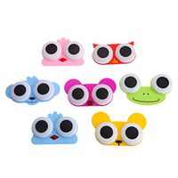 yunestry 1PCS Sweet Cartoon 3D Big Eyes Contact Lenses Box Case Owl Frog Animal Shape Contact Lens Case
