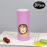 LEIWOOR Car Cup Slot Cylinder Tissue Box, Disposable Facial Tissues, 50 Count (3 Pack), Gentle, Durable & Convenient, for Car Use and Home Use (Lion)