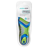 Comfort Zone Triple Gel Insoles for Men, Sizes 8-13, 1 Pair