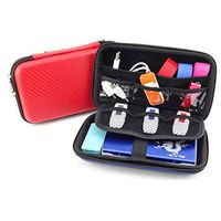 Hard Shell Diabetic Supplies Travel Case Organizer Bag for Blood Glucose Monitoring Systems, Sugar Test Strips, Medication, Insulin, Pens, Syringes, Needles, Lancets, Nikon & Sony Camera (Red)