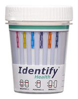 25 Pack Identify Health 6 Panel Drug Test Cup - Tests Urine Instantly for 6 Different Drugs: AMP, BZO, COC, OPI300, OXY, THC ID-H6-1 (25)