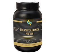 SHARRETS Egg White (Albumen) Muscle Protein Powder - Unflavored - 2.2 Lb [Dietary Food Supplement] Non-Gmo & Gluten-Free