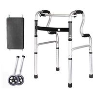 ZWJ-Rolling Walkers Walker Auxiliary Walker Eight Height Adjustable Aluminum Alloy Light and Easy to Carry (Color : Silver, Size : #4)
