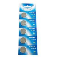 Eunicell CR2016 5000LC Lithium Blister Pack 3V 3 Volt Coin Cell Batteries (5 pcs)
