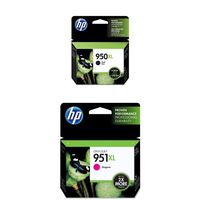 HP 950XL Black High Yield Original Ink Cartridge (CN045AN) and HP 951XL Magenta High Yield Original Ink Cartridge (CN047AN) Bundle