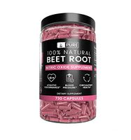 100% Pure Beet Root, 730 Capsules, 8 Month Supply, No Magnesium or Rice Filler, Gluten-Free, Natural, Made in USA, Natural Source, Potent, 1155 mg Undiluted Beet Root Extract with No Additives