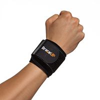 BraceUP® Wrist Compression Strap and Support, One Size Adjustable (Black), 1 PC