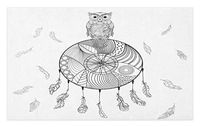 GugeABCmat Kitchen Mat,Hand Drawn Round Elements Sketch Earthy Tone Illustration,Bathroom Floor Door Mat 35" W X 24" L,Almond Pale Caramel Pale Coffee