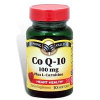 Spring Valley - Co Q-10, Plus L-Carnitine 100 mg, 50 Softgels