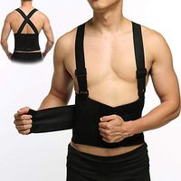 KIWI RATA Back Brace Support Belt with Suspenders Back Brace - Removable Shoulder Straps Lumber Belt for Lifting, Weightlifting Work, Lower Back Pain - Unisex Size for Men & Women