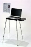Tabletote Black Portable Compact Lightweight Adjustable Height Laptop Notebook Computer Stand Table