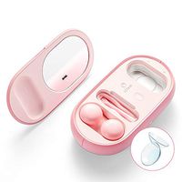Ultrasonic Contact Lens Cleaner, iClear Contacts Cleaning Case, Rechargeable Auto Cleaning Contacts Lens Machine, 5 in 1 Design Fast Cleaning Device for Soft Contact Lens(Pink)