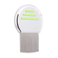 QYCL Terminator Lice Comb Nit Free Kids Hair Rid Headlice Stainless Steel Metal Teeth Remove Nit Brush Pet Supply,Green