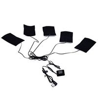 5V 3 Gear Adjusted Temperature Electric Clothes Heating Pad Thermal Vest Heated Jacket for Neck, Back, Lumbar Heating, Heating Pad Pet Warmer (Type4:One Drag Five)