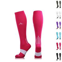 NEWZILL Compression Socks (20-30mmHg) for Men & Women (Pink, Small)