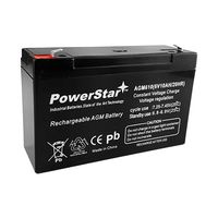 PowerStar 6V 10AH, SLA AGM Battery Replaces Duracell SLAA6-10F