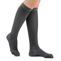Knee High Compression Stockings, Firm (20-30 mmHg), Closed Toe - Made in USA, Black, Medium - Made in The USA
