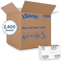 Kleenex Multifold Paper Towels (01890), White, 16 Packs / Case, 150 Tri Fold Paper Towels / Pack, 2,400 Towels / Case