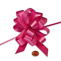 4" Cerise Pull String Bow | Quantity: 50 Width 3/16"