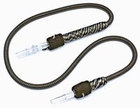 Inhale Washable Hookah Hose 70" Long - Black and White Wrapped Handle