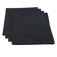 SARO LIFESTYLE DM002.BK21S Greek Key Design Damask Napkin, 21", Black