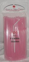IGC 500 Straws - Flex/Flexible Drinking Straws - Luau - Wedding - Party - Pastel Pink - 500 Flexible Straws (5 Packs x 100 Straws)