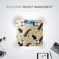 LYAOE Bluetooth Body Fat Scale Hedgehog Pattern Hedgehog Mushrooms Smart Wireless Scale with LCD Display Measuring Body Weight Bmi and Health Digital Scale