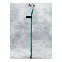 Forearm Crutch - 1 Pair Adult, Open Half-Cuff With Foam Grips And Pivoflex Crutch Tips. Epoxy-Coated-Choice of 12 Colors. Height adjustable grip to floor from 28" to 38", and grip to top of cuff from 8" to 10".