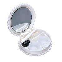 TONSEE Cartoon Biscuit Candy Color Contact Lens Box Case for Eyes Care Kit (White)