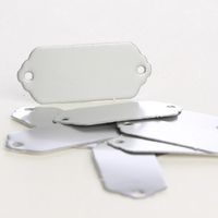 Creative Hands Bulk Package of 240 Miniature Silver Nameplate Style Tags with Premade Holes for Hanging and Displaying