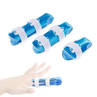 Helonge Finger Splints, 3 Size Pack Metal Finger Support Stabilizer with Soft Foam Interior Loop Straps and Protective Ventilation Holes, for Finger Knuckle Immobilization of Adults and Children