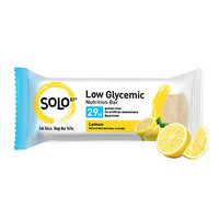 Lemon 40g, Low Glycemic Protein Bars, Gluten Free Bars, Weight Watchers Snacks, Bars for Pre and Post Workout 10-12 Grams of Protein, 40-50g per Bar, 1 Box of 6 Bars -Solo Bars