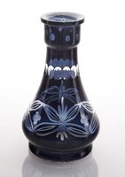 SALE NEW BLACK MEDIUM CRYSTAL VASE Hookah Shisha Narguile Water Smoking Pipe