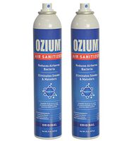 Ozium Air Sanitizer Reduces Airborne Bacteria Eliminates Smoke & Malodors Spray Air Freshener, Original, 8 Oz (2 Pack)
