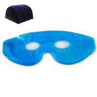 Hot and Cold Gel Eye Mask Eye Care Ice Compress Fatigue Relief Cooling Mask Relaxation with Straps, hot and cold usage,plus a home usage semi-circle pillow