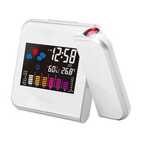 Electronic Digital Weather Forecast Clock LCD Screen Alarm Clock Calendar Projector LED Backlight Home Bedside Desktop Decor