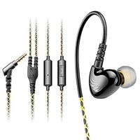 Durable Earbuds with Microphone and Case - Deep Bass Noise Cancelling Stereo Tangle Free - for Phone Pad and All Android Cell Phones, Black