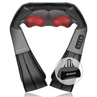 Nekteck Shiatsu Neck and Back Massager with Soothing Heat, Electric Deep Tissue 3D Kneading Massage Pillow for Shoulder, Leg, Body Muscle Pain Relief, Home, Office, and Car Use (Black)