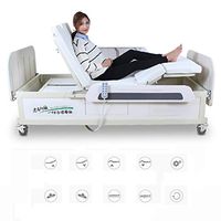 Multi-Function Electric Manual Rotating Hospital Nursing Bed with ABS BedHead, Adjustable Hospital Beds for Home Care Old People Use