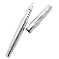 LACHIEVA Metal Roller Pen with Germany SHNEIDER Refill Nice Gift Box Pack (Chrome Color)