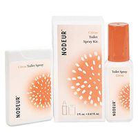 NODEUR Before You Go Toilet Spray Bathroom Air Fresher 2oz Bottle Plus 0.67oz Travel size 1+1 Kits (Citrus)