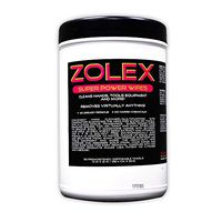 Zolex Super Power Wipes - Solvent-Free Disposable Hand Wipes | Grease & Grime Remover for Hands, Tools, Equipment and More! | 90 Premoistened 10"x12" Disposable Towels