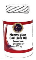 Norwegian Cod Liver Oil Concentrate (Emulsified Dry) 500mg 200 Capsules # BioPower Nutrition
