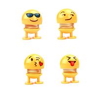Dashboard Bobblehead, Cute Cartoon Doll Toy Car Accessories/Dashboard Bobblehead for Car/Interior Decoration, Bobble Head Toy, Kid's Gift, Novelty Figures Ornament Dancing Dolls (A,B,E,F)