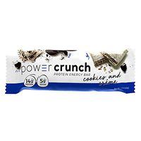 Power Crunch High Protein Energy Snack 1.4-Ounce Protein Bars (20 Cookies & Cream)