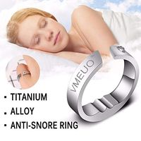 moahhally 1 Pcs Anti Snoring Ring Stopper Sleeping Breath Aid Acupressure Treatment Stop Snore Device Health Care Finger Jewelry Ring(Multi-Color,S-no Box)