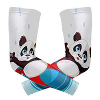 LEVEIS Summer Fun Panda Arm Sleeves UV Protection for Men Women Sunblock Protective Gloves Running Golf Cycling Driving Long Arm Cover 1 Pair