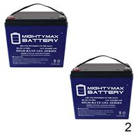 Mighty Max Battery 12V 55AH Gel Battery for Tacahe PC1450, PC1350 Wheelchair - 2 Pack Brand Product