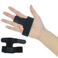 TUTMIE Trigger Finger Splint Support Doeplex Finger Brace Finger Sleeve for Arthritis Pain Sprains Mallet Injury Fractures Straightening Broken Finger Bending Joint Deformation Corrector (Black)